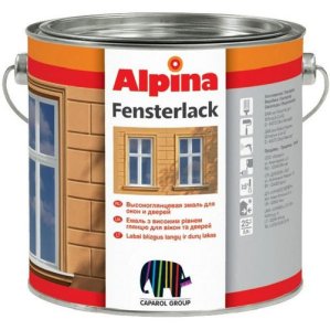 Эмаль Alpina Fensterlack weiss для окон и двер,нар и вн, дер и мет 2,5л