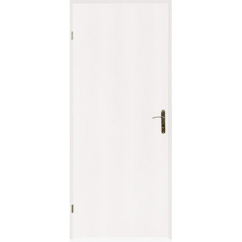 Дверь Симпл глухая 21-8 (полотно 70см)белая с притвором в четв.(коробка, корпус замка, петли в к-те)